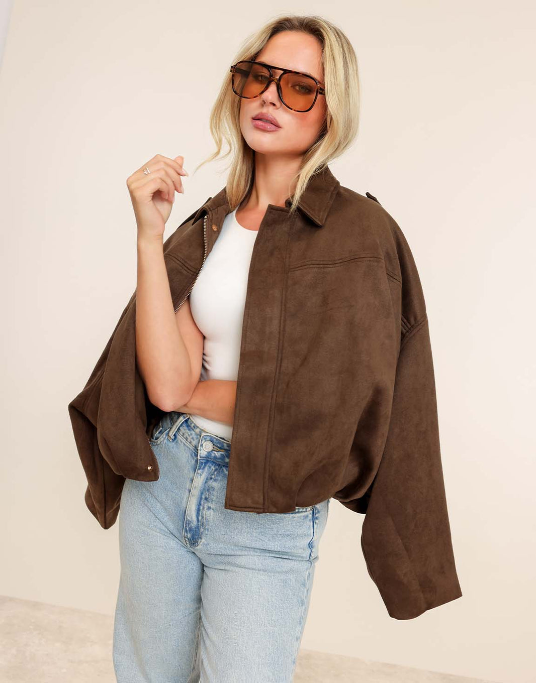 SUEDE BOMBER JACKET