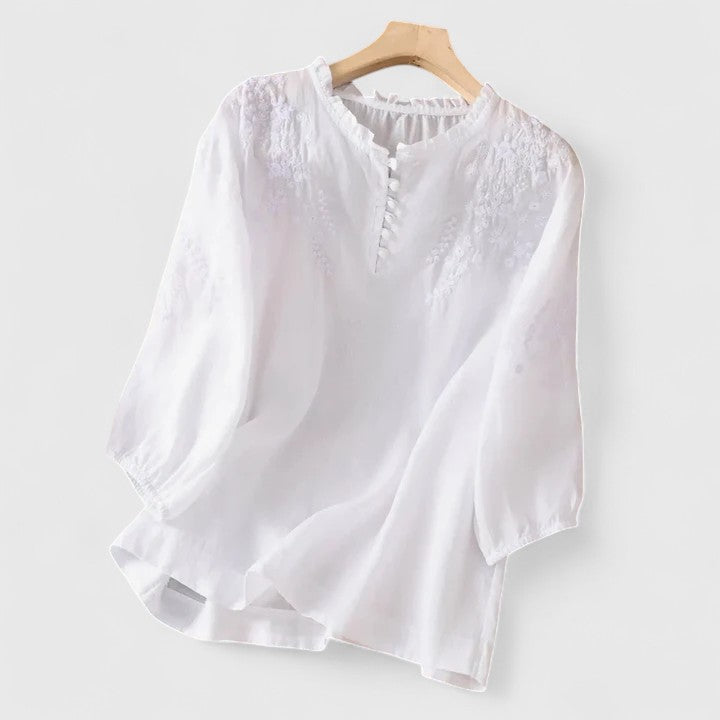 Vasilène | Elegant Button-Front Blouse