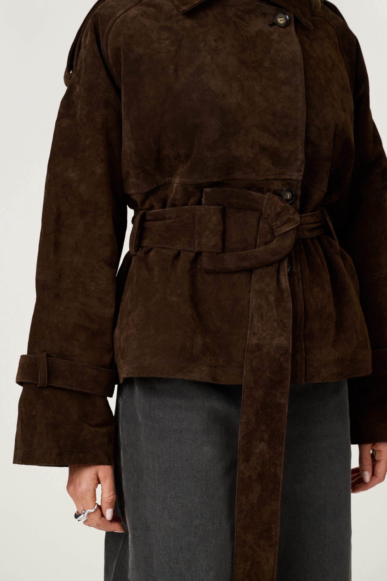 Annabel | Belted Suede Jacket